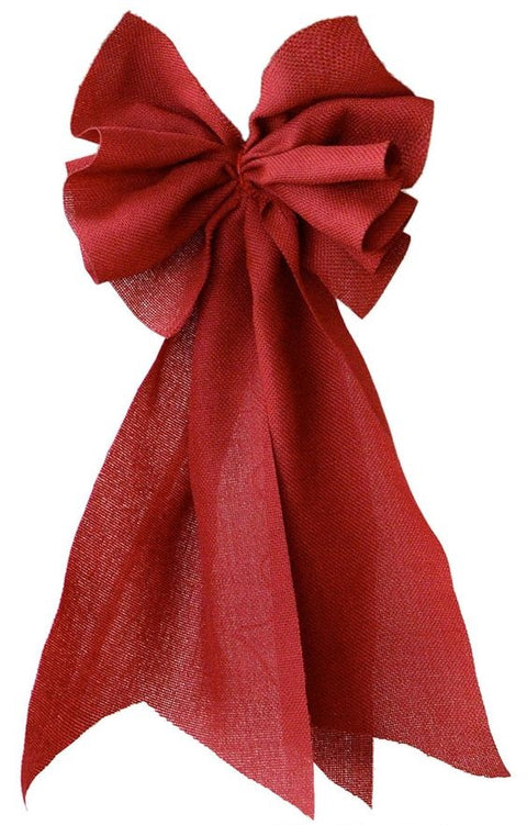 Bolsa roja de arpillera para Navidad