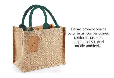 Bolsas promocionales para ferias, convenciones, conferencias, etc., respetuosas con el medio ambiente.
