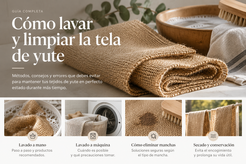 Cómo lavar y limpiar la tela de yute