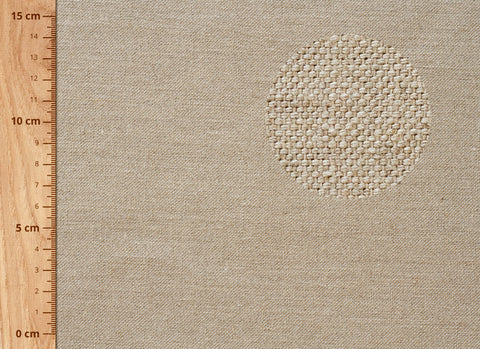 tela de lino 307 g:m² 300 cm ancho detalle