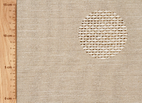 tela lino algodón poliéster 188 g:m² 335 cm ancho detalle