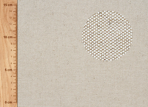 tela lino algodón 301 g:m² 303 cm ancho detalle