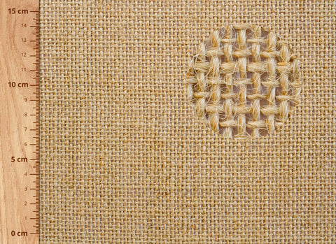Tejido de yute natural para tejer de 330 gr con un ancho de 160 cm