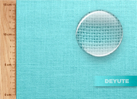 tela de yute en color azul celeste