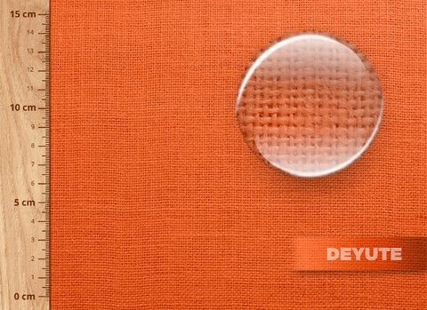 tejido de yute en color naranja