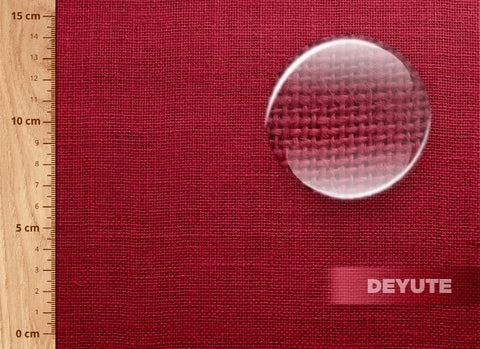 urdimbre de yute en color granate