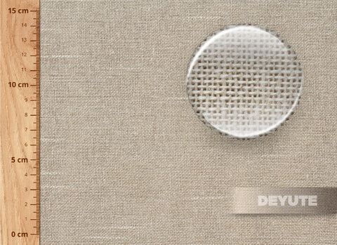 tela de lino y algodón 320 cm ancho detalle