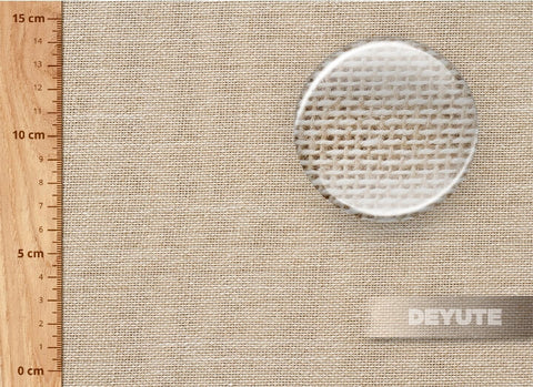 tela lino algodón poliéster 188 g:m² 335 cm ancho detalle