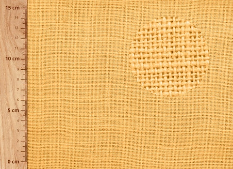 pieza textil de yute en color salmón